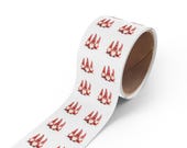 Scandinavian Christmas Gnome Sticker, Festive Knit Hat Art (Roll of 50), alternate view (Bill Shew)