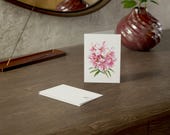 Blush Oleander Card, Digital Art Print, Botanical Card, Blank Inside, detail view (Bill Shew)