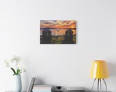 Adirondack Chairs Lakeside Sunset Canvas, alternate view (Bill Shew)
