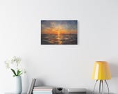 Sunset Seascape Canvas | Matte Stretched Wall Art, alternate view (Bill Shew)