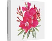 Pink Oleander Botanical Art Classic Stretched Canvas | Floral Wall Decor, detail view (Bill Shew)
