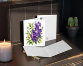 Purple Princess Flower Botanical Watercolor Cards – Garden Lover Note (Pack of 8), alternate view (Bill Shew)