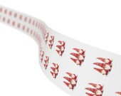 Scandinavian Christmas Gnome Sticker, Festive Knit Hat Art (Roll of 50), close-up (Bill Shew)