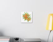 Orange Butterfly Weed Botanical Art Classic Stretched Canvas | Wildflower Wall Decor, alternate view (Bill Shew)