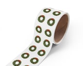 Christmas Wreath Sticker, Holiday Wreath Sticker, Evergreen Wreath, alternate view (Bill Shew)
