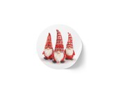 Scandinavian Christmas Gnome Sticker, Festive Knit Hat Art (Roll of 50) by Bill Shew