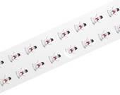 Watercolor Snowman Sticker, Festive Winter Decor, Holiday Art (1"x1" or 2"x2"), framing detail (Bill Shew)