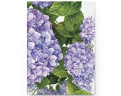 Purple Hydrangea Hardcover Journal | Watercolor Floral Notebook (150 Pages), alternate view (Bill Shew)