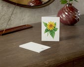 False Sunflower Greeting Card, Digital Art Print, Botanical Card, Blank Inside, detail view (Bill Shew)