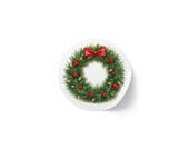 Christmas Wreath Sticker, Holiday Wreath Sticker, Evergreen Wreath, detail view (Bill Shew)