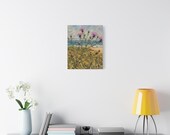 Coastal Thistle Canvas Print, Beach Wildflower Botanical Art, alternate view (Bill Shew)