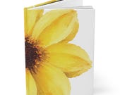 Watercolor Yellow Daisy Hardcover Journal | Botanical Lined Notebook (150 Pages) by Bill Shew