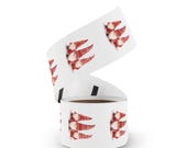 Scandinavian Christmas Gnome Sticker, Festive Knit Hat Art (Roll of 50), close-up (Bill Shew)