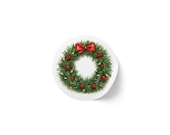 Christmas Wreath Sticker, Holiday Wreath Sticker, Evergreen Wreath by Bill Shew