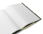 Yellow Rose Hardcover Journal | Watercolor Floral Notebook, Lined Pages, close-up (Bill Shew)