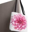 Gazania Watercolor Tote Bag, Botanical Floral Canvas Bag, Orange Yellow Flower Tote, framing detail (Bill Shew)