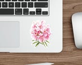 Pink Oleander Watercolor Floral Sticker, Botanical Garden Decal, detail view (Bill Shew)