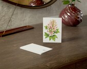 Oakleaf Hydrangea Card, Digital Art Print, Botanical Card, Blank Inside, detail view (Bill Shew)