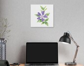 Purple Periwinkle Botanical Watercolor Flower Art | Vinca Floral Wall Decor, alternate view (Bill Shew)