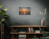Sunset Seascape Canvas | Matte Stretched Wall Art, close-up (Bill Shew)