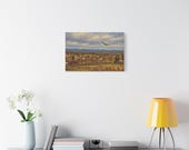 New England Autumn Valley Canvas Print, Hawk Soaring, Textured Landscape Wall Art, alternate view (Bill Shew)
