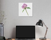 Purple Red Clover Botanical Art Classic Stretched Canvas | Floral Wall Decor, alternate view (Bill Shew)