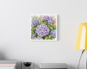 Purple Hydrangea Canvas Print, Blue Hydrangea Digital Art Print, Botanical Wall Art, Canvas Wall Decor, alternate view (Bill Shew)