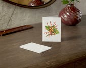 Ixora Flower Greeting Card, Digital Art Print, Botanical Card, Blank Inside, detail view (Bill Shew)