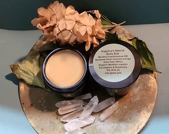 Menthol Eucalyptus Balm With Frankincense Boswellic Acid Extracts 2 oz glass jar