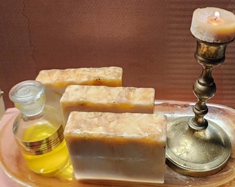 Frankincense & Myrrh Soap Elemi Copal resin was added oil infusion used along with essential oils 5.5 oz