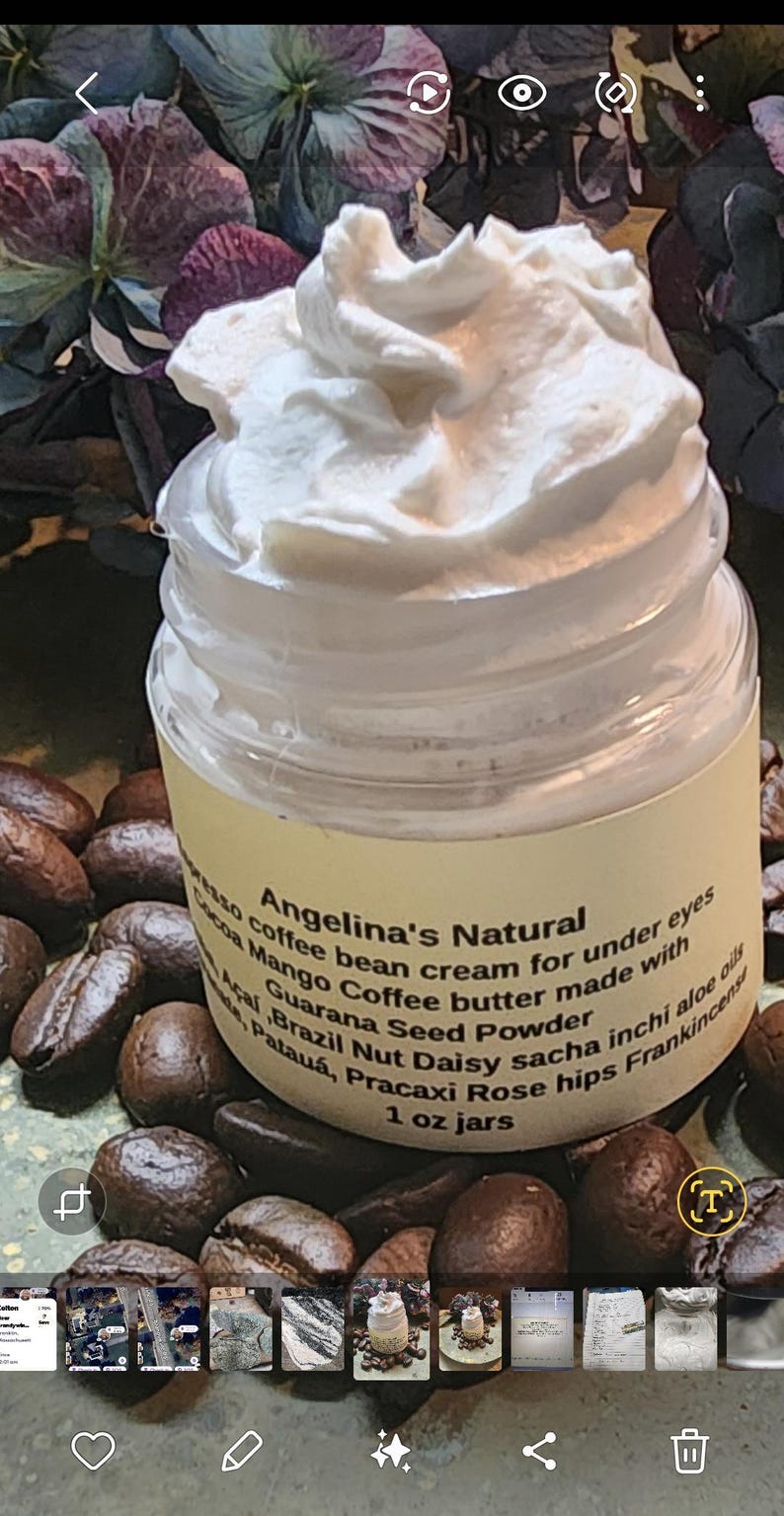 Expresso coffee bean cream for under eye care image 1