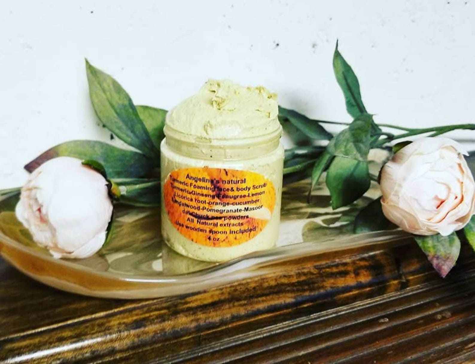 Turmeric Brightening Foaming Face & Body Scrub With Non Etsy