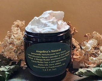 Immortelle Helichrysum skin cream blend herbal infusions flowers