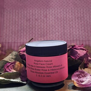 Rose Face Cream with hibiscus powder image 1