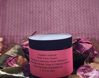 Rose Face Cream with hibiscus powder