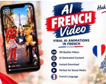 100 KI-Videos mit französischen Früchten im Paket, sprechende Früchte-KI-Videos, lustige Fruchtfiguren, virale Reels & TikTok-Clips, digitaler Download