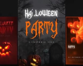 5 Happy Halloween horror Video Template