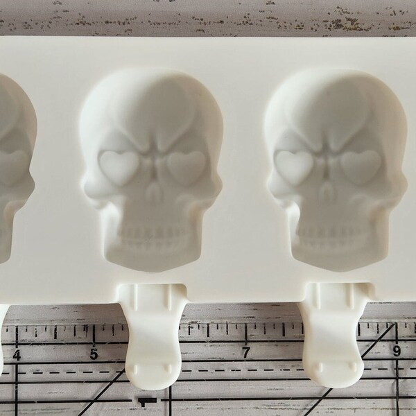 Skull Head Shaped Ice Pop Molds Silicone Cavities Popsicle Mold for Kids Adults Ice Cream Mold Cake Pop Mold only 1 set