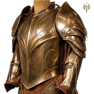 Handmade Elven Cuirass Armor | 18 Gauge Steel Fantasy Chest Armor | LARP Cosplay Costume | Elven Knight Breastplate | Medieval Warrior Armor