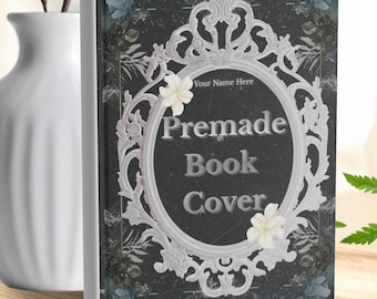 Gothic White Lilies Paperback Book Cover – Ornate Frame Full Print Wrap