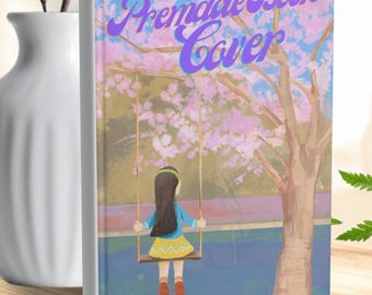 Sweet Romance Premade Book Cover – Girl on Swing, Spring Blossoms YA Fiction Art (eBook)