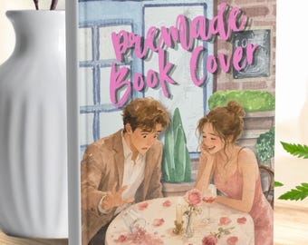 Premade Paperback Book Cover – Cozy Romance Cafe Date Design (Customizable)