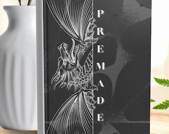 Premade Dark Fantasy Book Cover|White Dragon Illustration|Urban Fantasy Design
