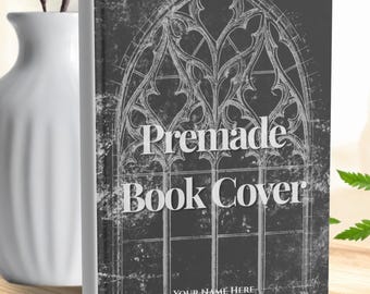Gothic Cathedral Window Paperback Cover – Grunge Texture, Custom Title (Digital File)
