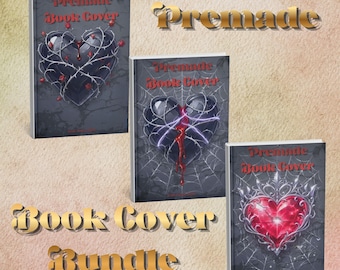 Dark Romance Trilogy Book Covers – Bleeding Heart Thorns Bundle (3 Premade eBook Covers)