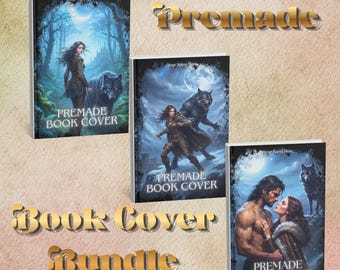 Fantasy Romance Trilogy Premade Book Covers – Wolf Shifter Heroine Art (Bundle)