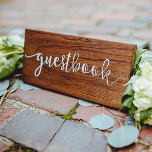 Guestbook Rustic Wedding Sign, Guestbook Table Sign for Rustic Theme Wedding, Rustic Theme Guestbook Sign image 1