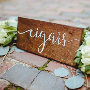 Segno di sigari, segno di sigari di nozze, segno di sigaro a tema matrimonio rustico, segno di sigaro per matrimonio a tema rustico
