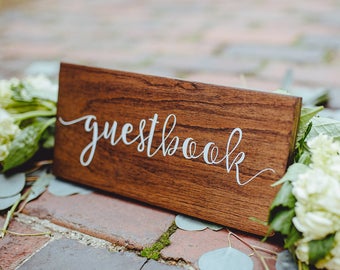 Guestbook Rustic Wedding Sign, Guestbook Table Sign for Rustic Theme Wedding, Rustic Theme Guestbook Sign