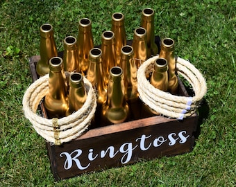 Custom Ring Toss. Personalized Ringtoss, Customized Rose Gold Wedding Over sized Big Outdoor Wedding Yard Lawn Game!